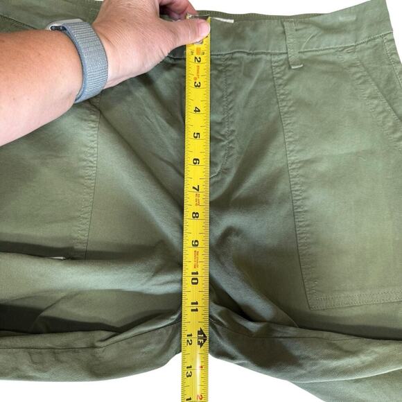 Frank & Eileen Womans Blackstone Pants Army Green 10 Distressed Hem 34x25.5 - Picture 10 of 11